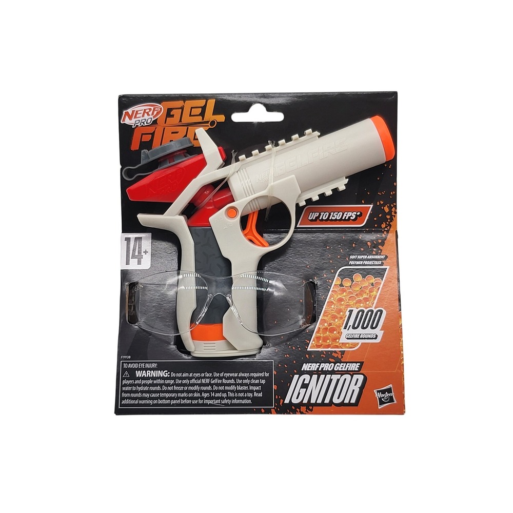 Nerf Pro GelFire Ignitor Blaster w/1000 GelFire Rounds & Protective Eyewear